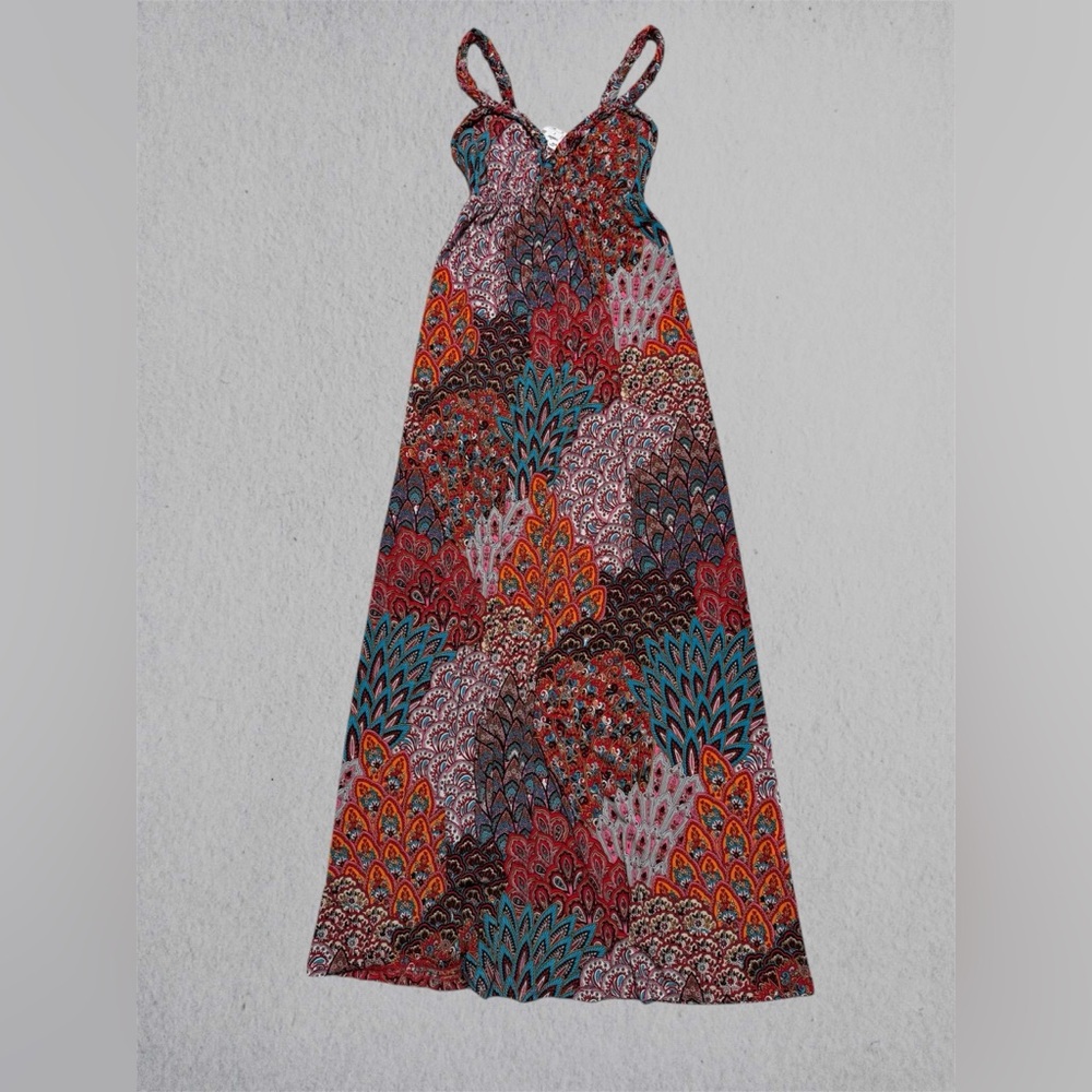 Body Central Orange Halter Maxi Sundress